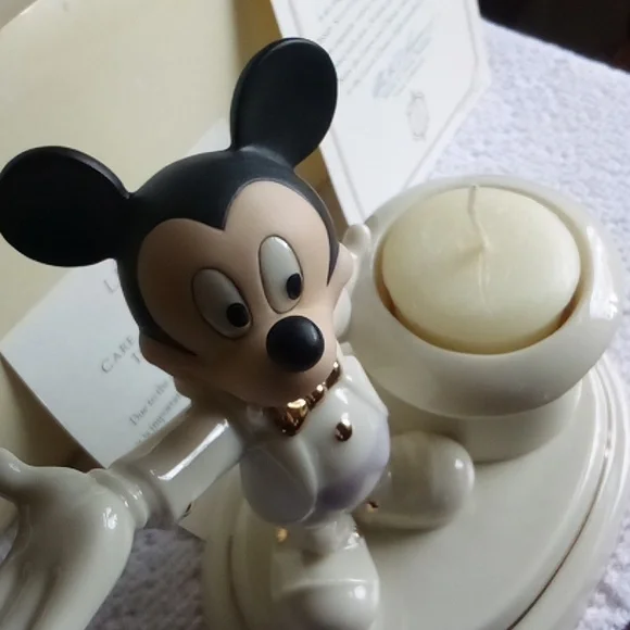Lenox Mickey mouse votive candle holder or ring holder old but new in box